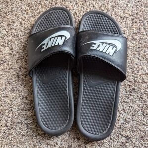 Nike Benassi Just Do It Men's Athletic Sandal - Size 10 M, Black